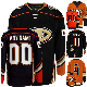  Custom 2023 Anaheim Primegreen Authentic Hockey Jersey 11 Trevor Zegras 7 Radko Gudas 19 Troy Terry Black Orange Breakaway PRO Player Hockey Uniforms