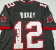  Autographed Signed Tom Brady Tampa Bay Pewter Grey Football Game Jersey Custom