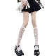  Girl Sweet Lace Velvet MID-Calf Socks Thin Bow Short Socks Solid Color Calf Pantyhose