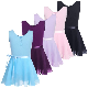  Girls Cotton Sleeveless Leotard with Tied Skirt Gymnastics Ballet Dance Costumes Set