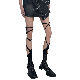  Irregular Cross Strap Sweet Cool Girl Lace Mesh Socks MID-Calf Socks Pantyhose