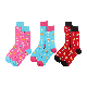  Custom Socks Logo Fashion Dress Happy Unisex Organic 100% Cotton Novelty Men Funny Socks