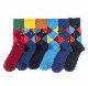  Wholesale Custom Soft Comfortable fashion Happy Designer Crew Bamboo Socks for Men