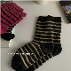  Thickened Rabbit Wool Female Ins Tidal Stripe Plush Middle Pile Warm Socks