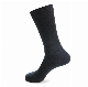 Customized Plain Knit Basic Black Men Crew Business Bamboo Socks