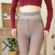 Lace Waist Stewardess Bottoming Pants Socks Thin Stockings Gray Skin-Transparent Pantyhose
