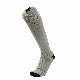 Wholesale Women Men Customized Polyester Sport Football Socks Grey