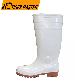  White Food Industry Oil Acid Resistant Waterproof Steel Toe Cap Puncture Proof PVC Glitter Rain Boots for Work