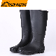  Custom Logo Black Waterproof Oil Acid Alkali Resistant Anti Slip CE Verified Lightweight Cheap Non Safety Garden PVC Rain Boots