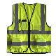  CE En Class 2 Standard Colorful 120g Polyester Multi Pockets High Visibility Reflective Safety Vest