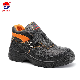  Oil Resistant Non Slip Black Leather Industrial Labor Safety Shoes Work