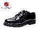  Black Cow Leather PU Rubber Dual Layer Injection Outsole Police Army Military Formal Suit Shoes Genuine Leather Shoes