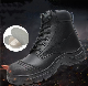  Armor Steel Toe Durable Black Waterproof Leather Safety Boots Shoes for Men