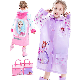  Cute Cartoon Polyester Raincoat Pink Girls Raincoat Gifts for Kids