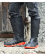  PVC Rain Shoots Lightweight Working Safety Shoe Anti-Hit Sbp Slip-on Work Boot Black
