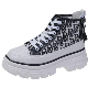  New Designed Platform Sneakers Vulcanized Canvas Shoes High-Top Breathable Casual Comfortable Canvas Shoes for Women