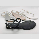 2020 PU Material Flat Heel Lady Sandal Beaded Upper Women Shoes