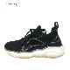  Lxg, Durable Anti-Shock Rubber Outsole Black Jogging Shoe Good Quality Breathable Cotton Upper Sport Shoe for Sale HSS438