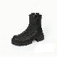  Women′s Ankle Boots New Chelsea Boots with Fleece Thick Sole Simple Skinny Boots
