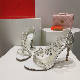  Fashion Satin Hollow Shallow Mouth Pointed Comfortable Lady Shoes Women Heels Sandals