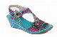 Retro Casual Sandals Genuine Leather Belt Buckle Wedges Sandals