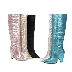  Snow Boots Ankle Women Shoes Bow Girls Chunky Heel Ankle Boots