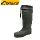 Green Steel Toe Anti Puncture PVC Safety Rain Boots with PU Collar