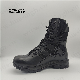  Ywq, Side Zipper Design Anti-Shock PU+Rubber Outsole Black Combat Boot Hsm026