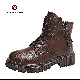  Spring Winter Business Black Brown Leather Ankle Sneaker Boots for Women Ex-23h8179