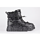  Fashion Women Faux Fur Covered Lined Outdoor Women Ladies Cosy Boot Waterproof Anti-Slippery PU Short Boot