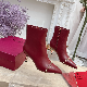  Fashion Women′s Shoes Design Short Boots Pointed Toe Piece of High Heels Ladies Boots Luxury Shoes
