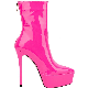  New Designed Sexy Pointy Waterproof Platform Patent Leather Back Zipper Super High Heel Stiletto Ankle Boots for Women