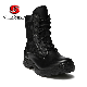  Government Supplier Black Cow Leather PU Rubber Outsole Injection Army Military Tactical Boots
