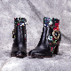  New Arrival Leather Splicing Women Shoes High Heel Ankle Boots