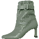  New Designed Pointy Stiletto Heel Ladies Ankle Boots Fold Belt Buckle Sleeve Fashion Boots for Women