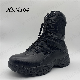  Ywq, Cushioning EVA+Rubber Outsole Black Hiking Boot8 Inch Outdoor Training Combat Boot with Side Zipper Hsm164