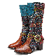  Size 43 44 Bohemian Long Boots Leather Handmade Countryside Shoes