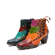 2022 New Arrival Leather Side Lace up Shoes High Heel Ankle Boots