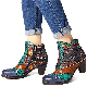  Bohemian Handmade Leather Boots Lace-up & Zipper Easy Wear Shoes