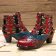  Bohemian Handmade Leather Shoes Retro High Heels Boots