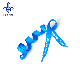  Design Printed Green Shoelace with Plastic Clip for Gift