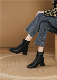  Comfort Block Low Heel Luxury Court Design Short Women Booties Lady Winter Ankle Boots