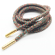 Fashion Metal Tip Custom Logo Printed Polyester Round Colorful Shoelace