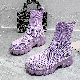  Thick Soled Women Knitted Ankle Boots Women Winter Boots Wholesale