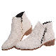  New Suede Women′s Thick Heel Side Zipper Brown Short Martin Boots