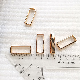Gold Rectangle Arch Bridge Locking Plate Buckle for Bag Accessories