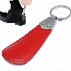 Leather with Stainless Steel Curved Metal Shoe Horn