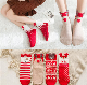  Wholesale Autumn and Winter Cotton Bright Red Socks, 3D Cartoon Christmas Socks, Lovely Japanese Milu Deer Ladies in Stockings