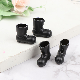  Doll House Miniature Rain Shoes Mini Plastic Black Christmas Boots Dolls Accessories