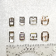  Nickel Square Metal Iron Pin Buckles for Shoes Garment Accessories
